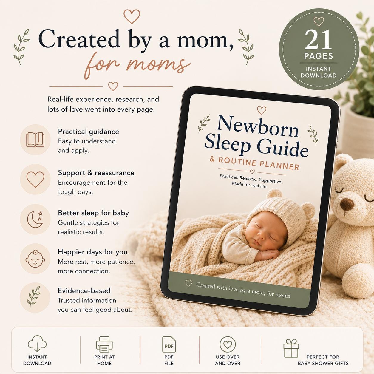 Newborn Sleep Guide | Wake Windows, Sleep Schedule, Naps & Colic Support PDF