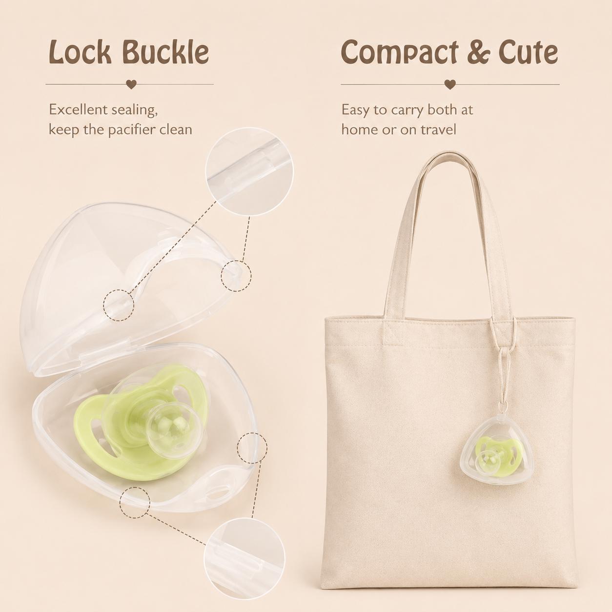 Portable Pacifier Case Holder | Travel-Friendly Baby Essential
