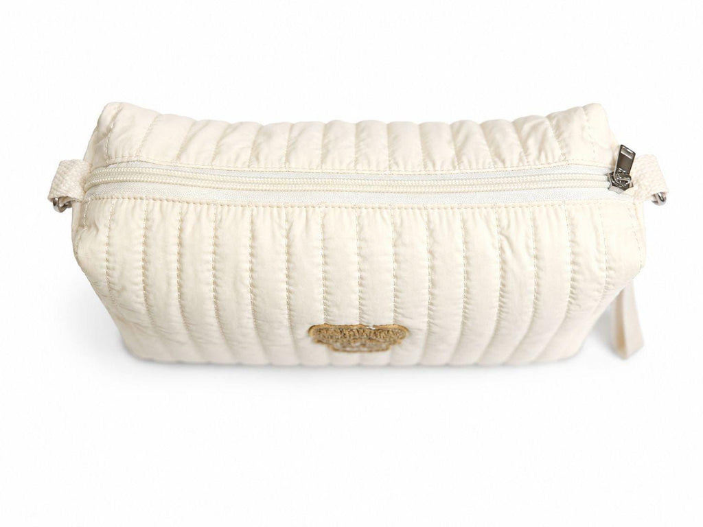 Quilted Bear Stroller Pouch — Baby Organizer Bag with Carabiner Clip