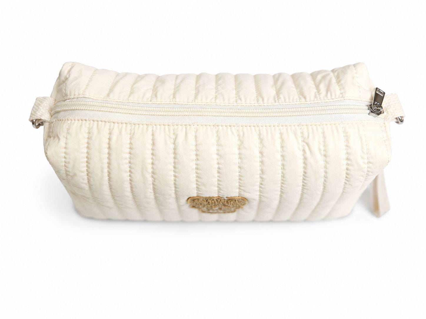 Quilted Bear Stroller Pouch — Baby Organizer Bag with Carabiner Clip