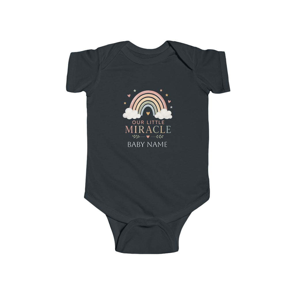 Our Little Miracle rainbow infant bodysuit | customizable baby name