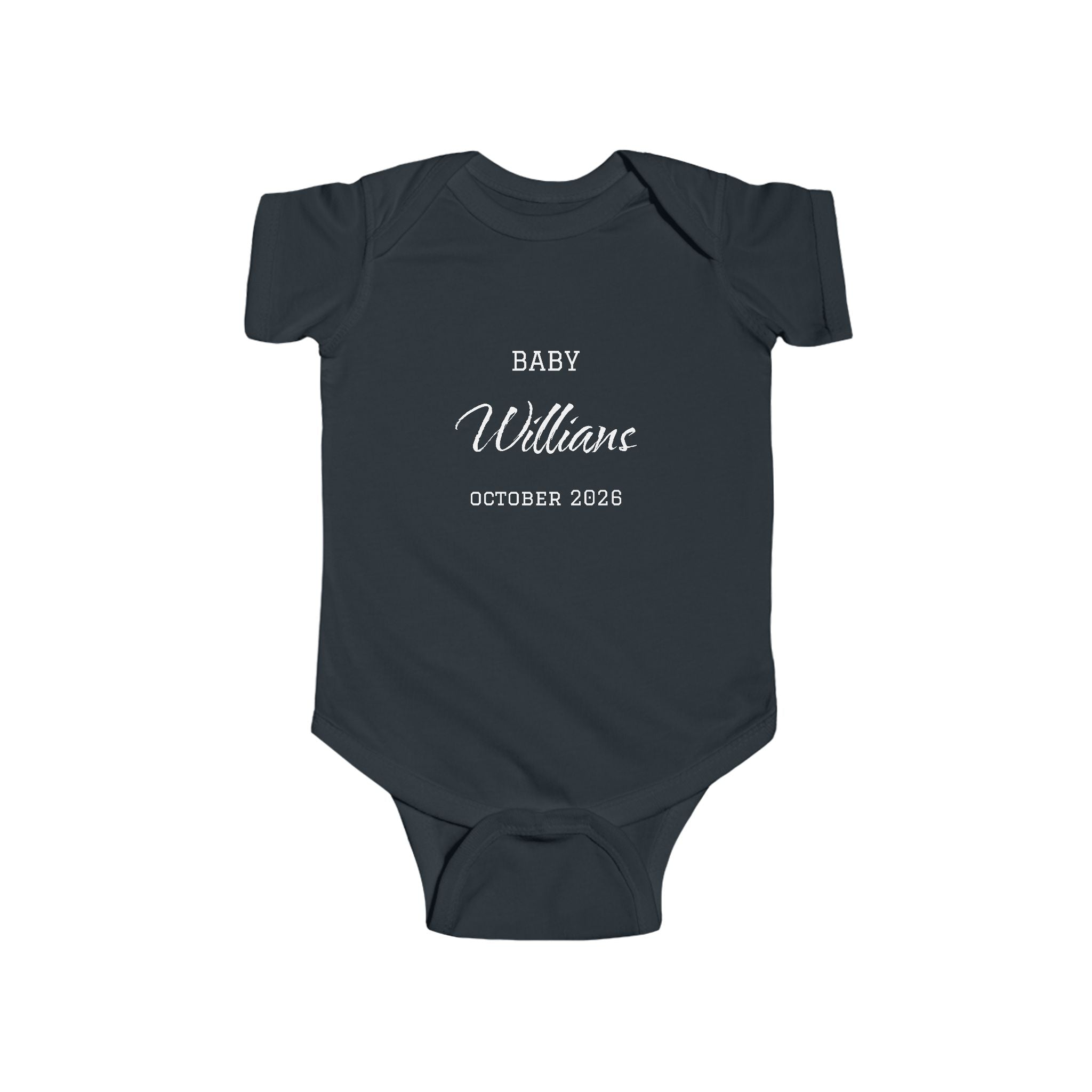 Personalized Baby Last Name Bodysuit, Pregnancy Announcement Onesie, Expected Due Date Baby Outfit, Custom Baby Gift