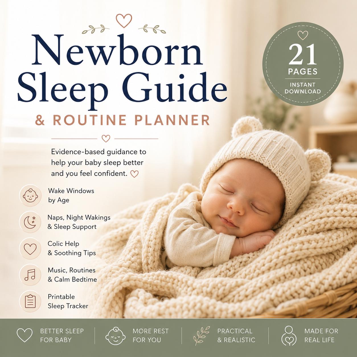 Newborn Sleep Guide | Wake Windows, Sleep Schedule, Naps & Colic Support PDF