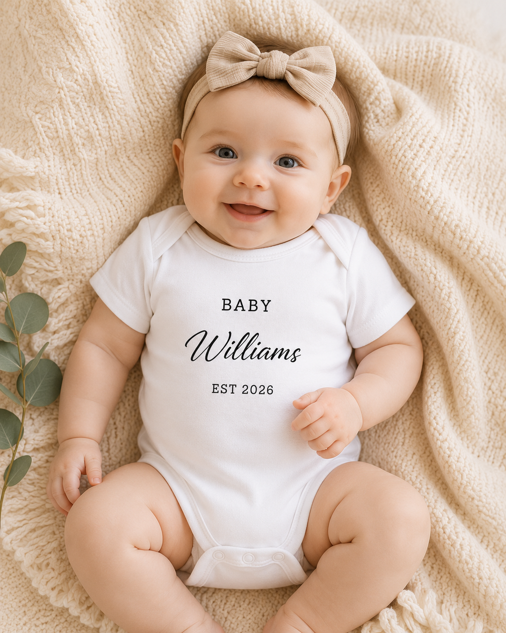 Personalized Baby Last Name Bodysuit, Pregnancy Announcement Onesie, Expected Due Date Baby Outfit, Custom Baby Gift
