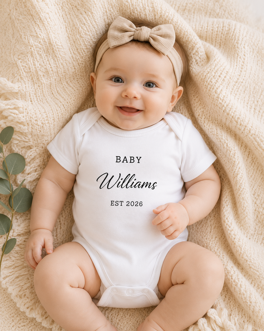 Personalized Baby Last Name Bodysuit, Pregnancy Announcement Onesie, Expected Due Date Baby Outfit, Custom Baby Gift
