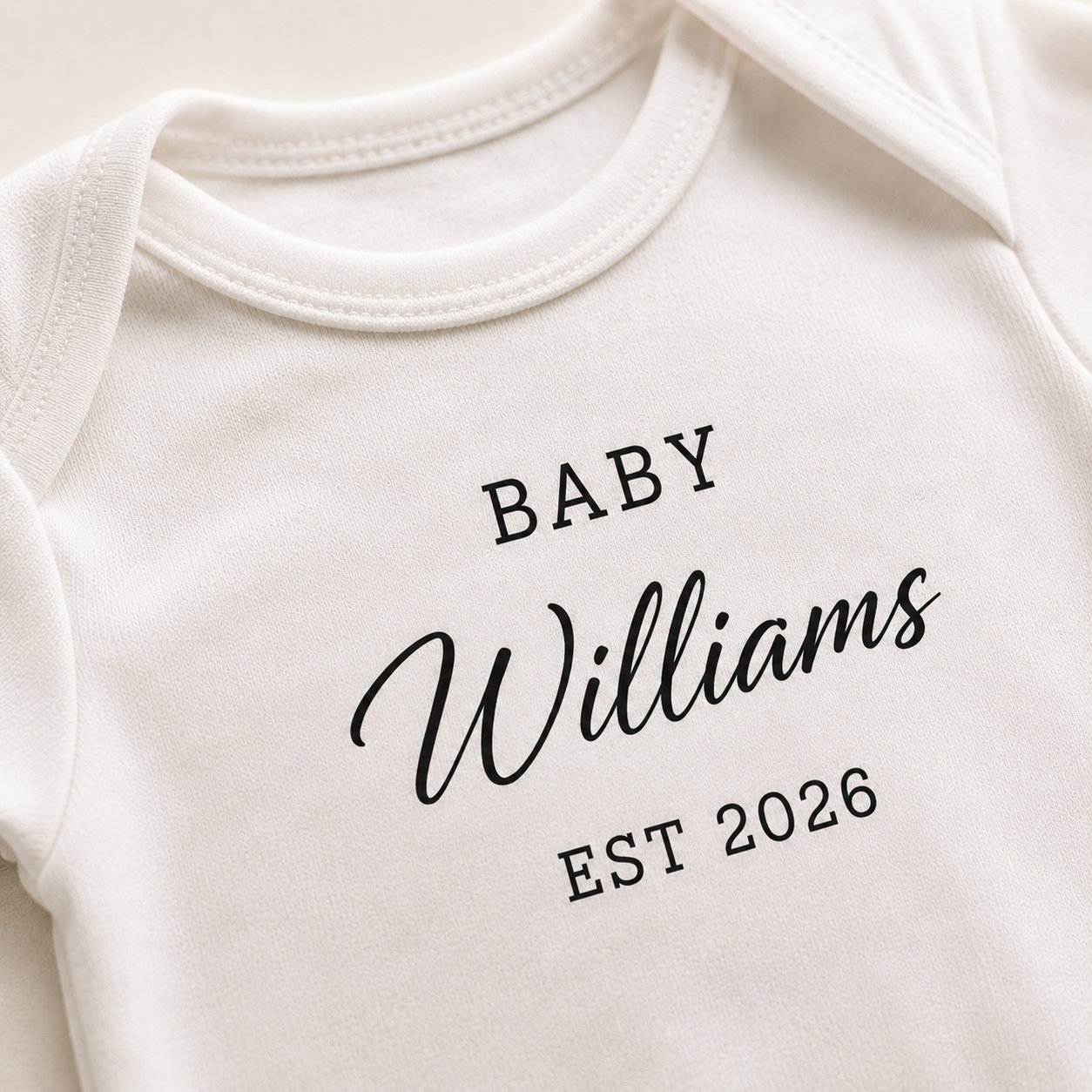 Personalized Baby Last Name Bodysuit, Pregnancy Announcement Onesie, Expected Due Date Baby Outfit, Custom Baby Gift