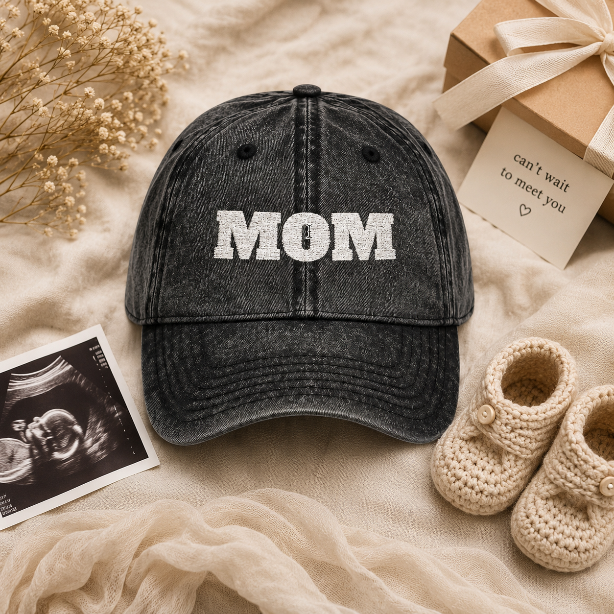 Personalized Embroidered Mom Dad Grandma Grandpa Hat, Custom Mama Nana Papa Vintage Baseball Cap, Pregnancy Announcement Gift