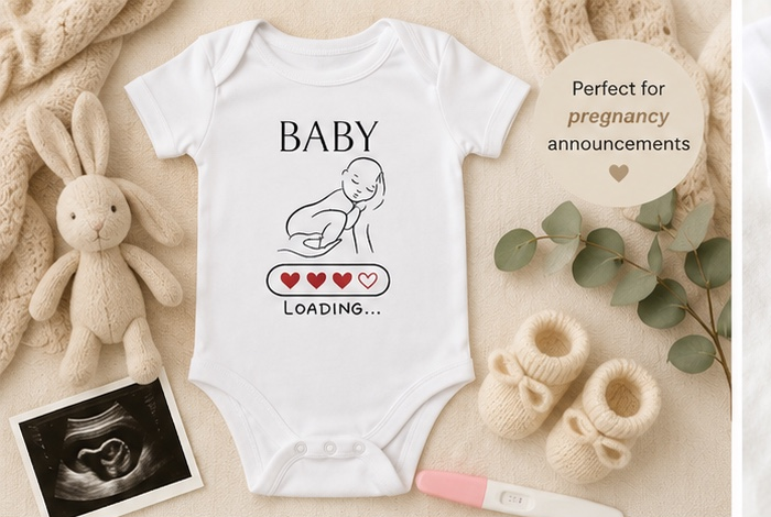 Baby Loading Onesie infant bodysuit | pregnancy announcement, baby shower