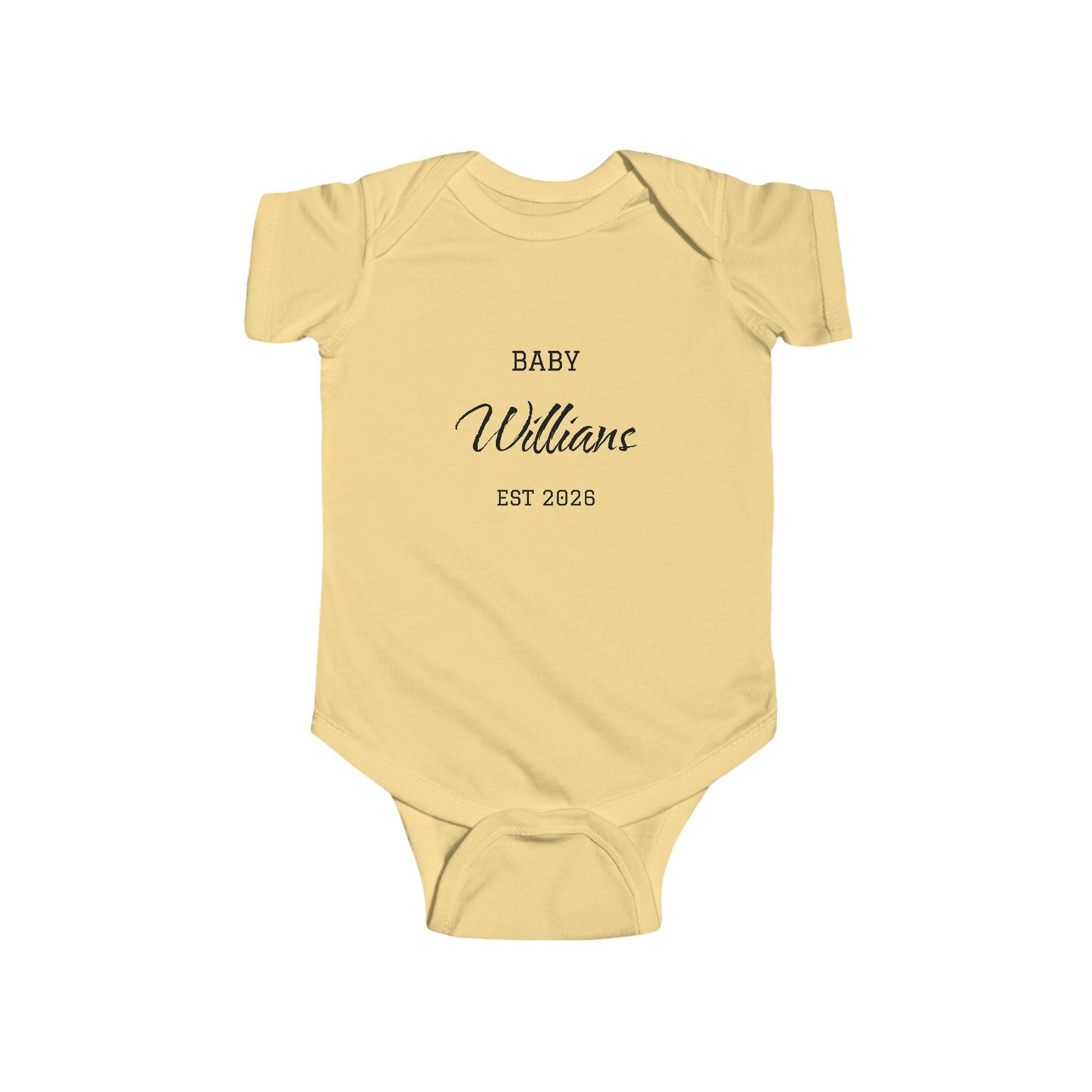 Personalized Baby Last Name Bodysuit, Pregnancy Announcement Onesie, Expected Due Date Baby Outfit, Custom Baby Gift