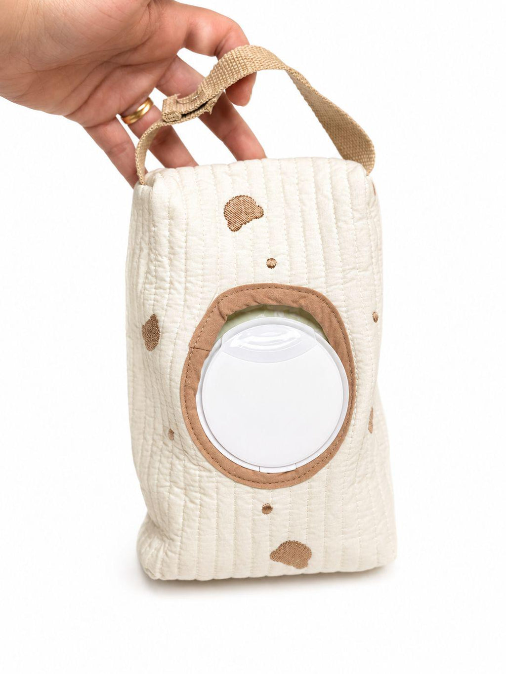 Quilted Wipes Pouch — Bear Print Baby Wipe Holder