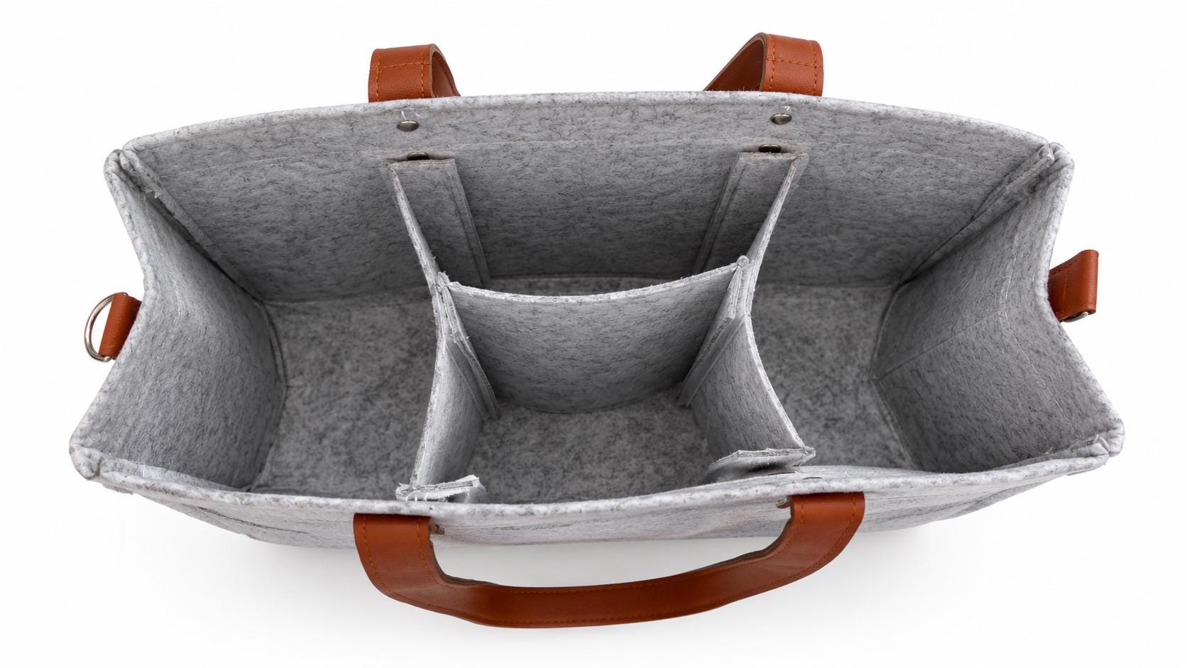 Felt Diaper Caddy Organizer, Baby Essentials Storage Basket, Portable Nursery Bag
