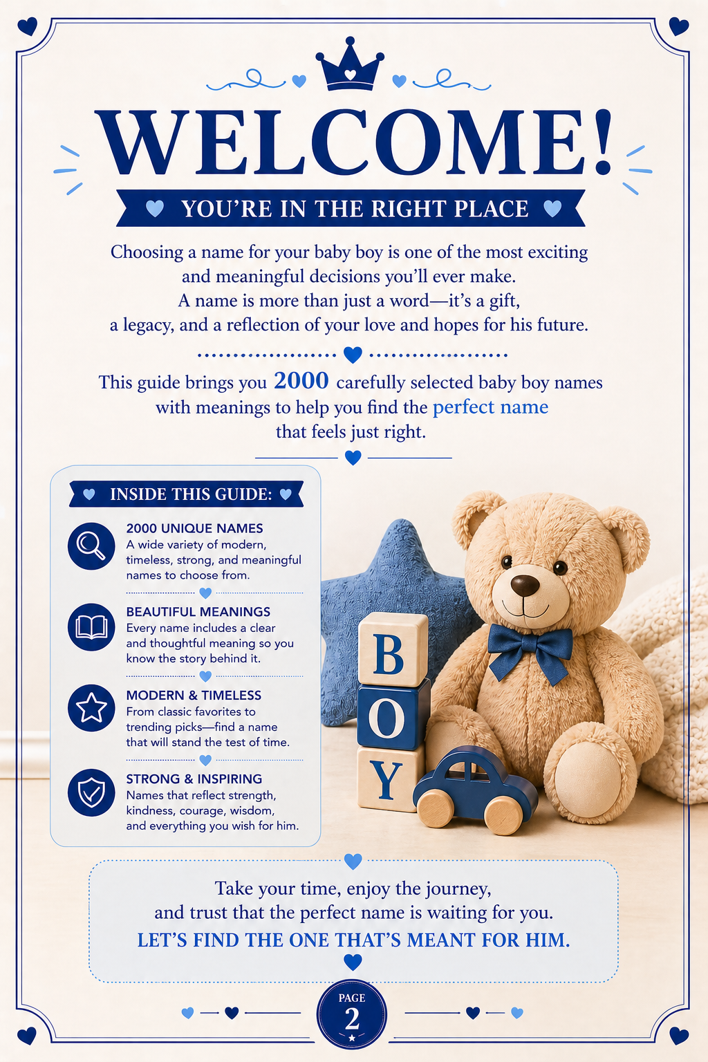 2000 Baby Boy Names With Meanings — Elegant, Unique & Timeless Ideas