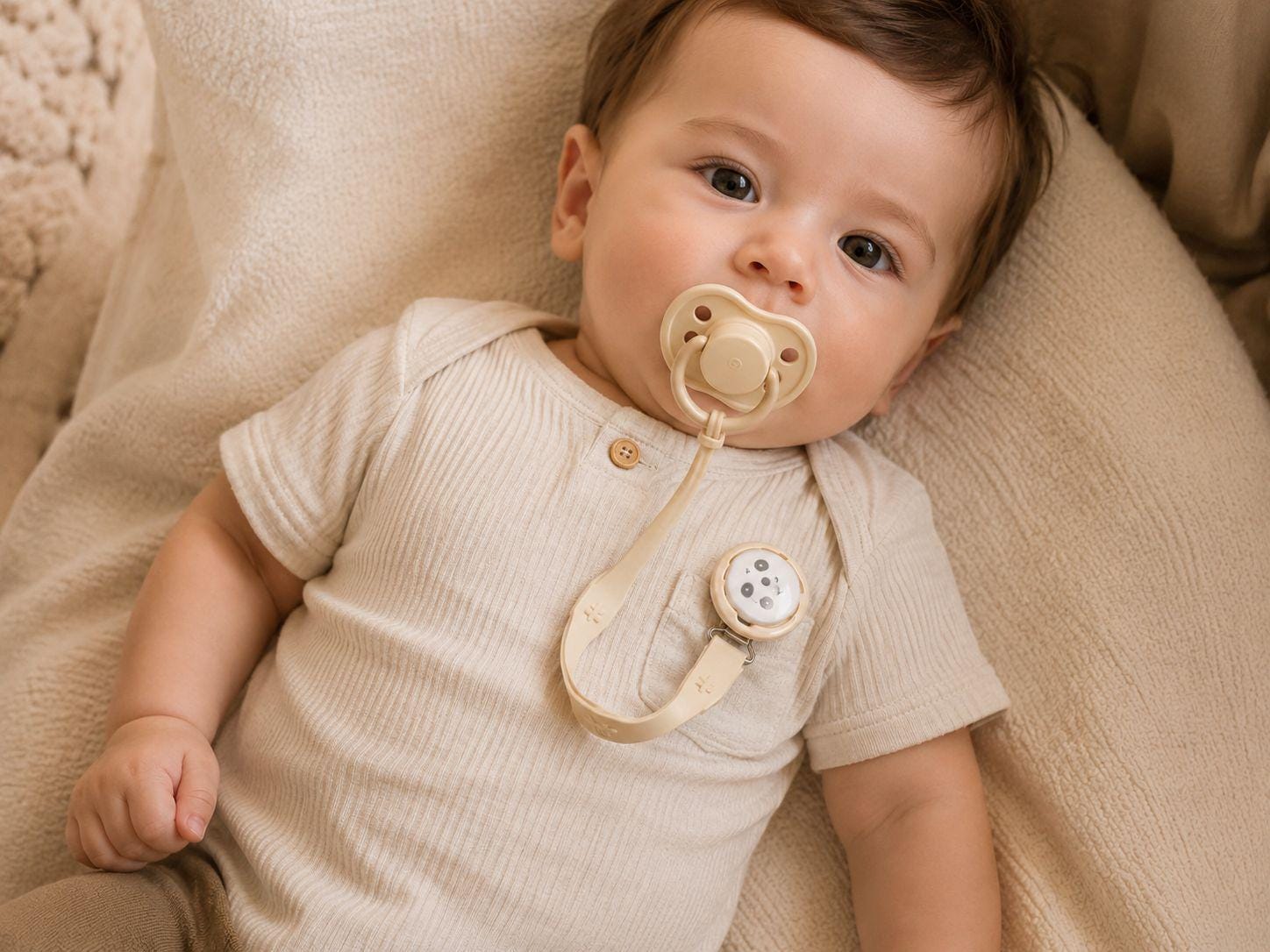 Panda Pacifier Clip — Adjustable Silicone Strap for Boys & Girls