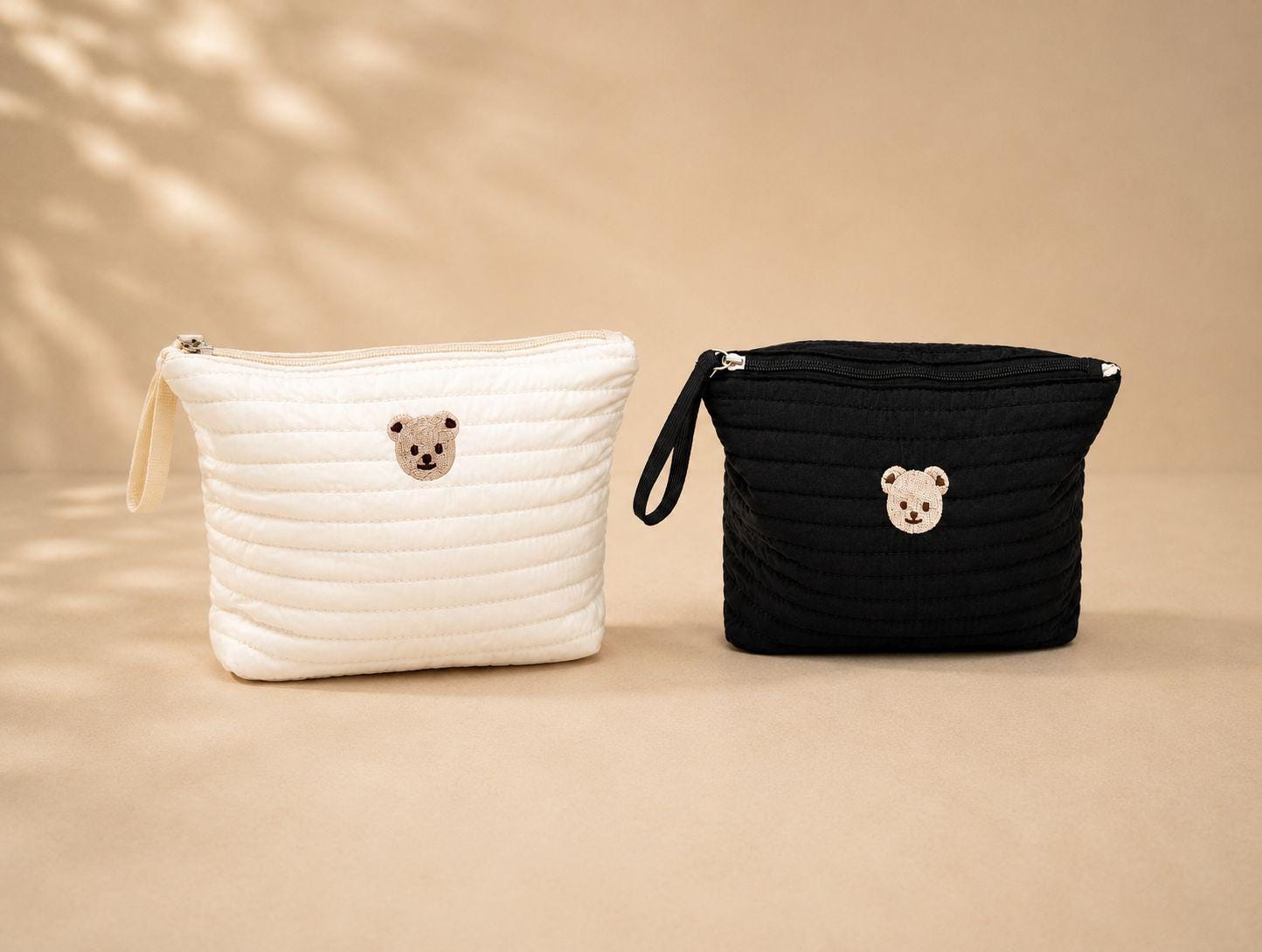 Quilted Teddy Bear Pouch — Baby Diaper Bag Organizer