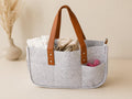 Felt Diaper Caddy Organizer, Baby Essentials Storage Basket, Portable Nursery Bag