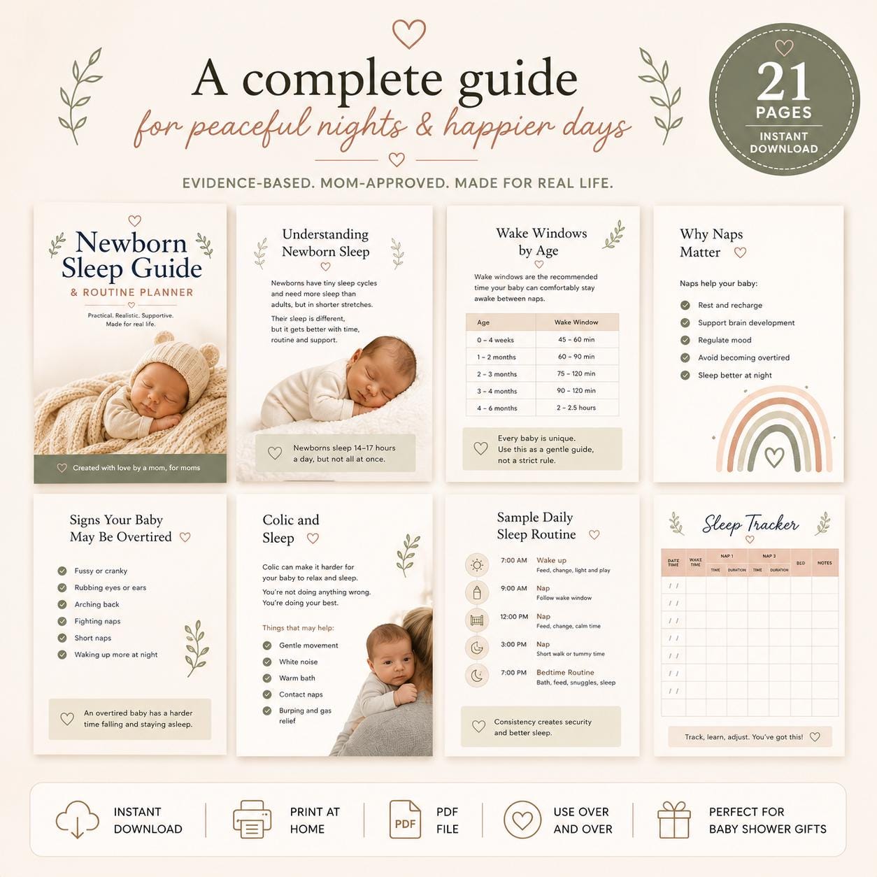 Newborn Sleep Guide | Wake Windows, Sleep Schedule, Naps & Colic Support PDF