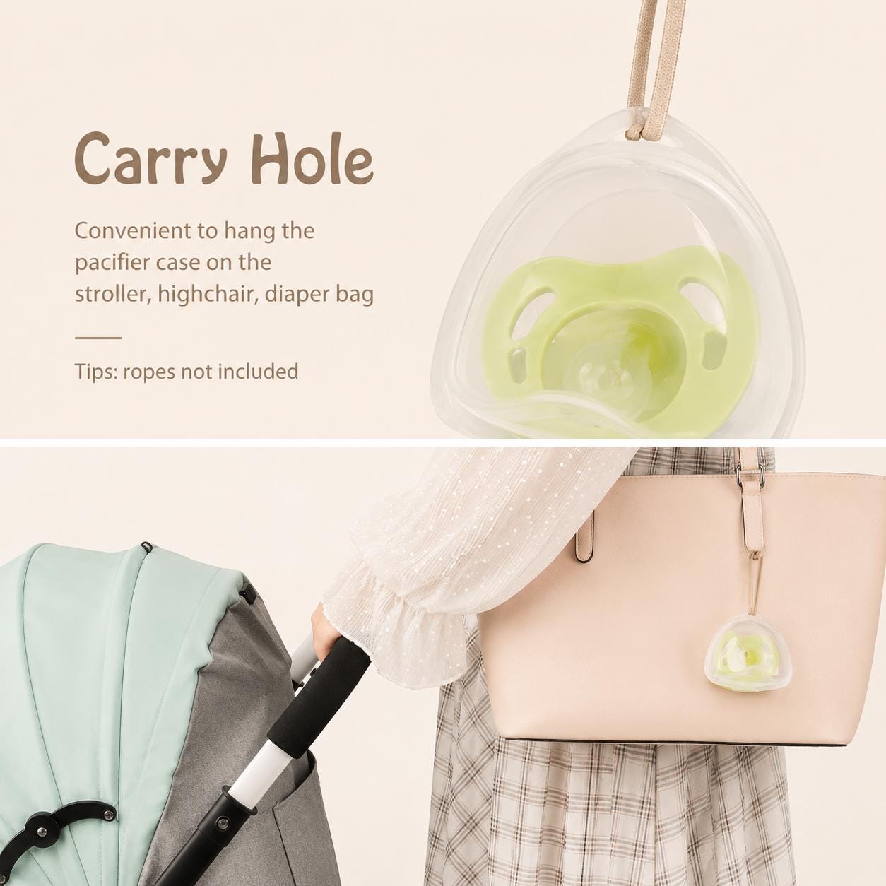 Portable Pacifier Case Holder | Travel-Friendly Baby Essential