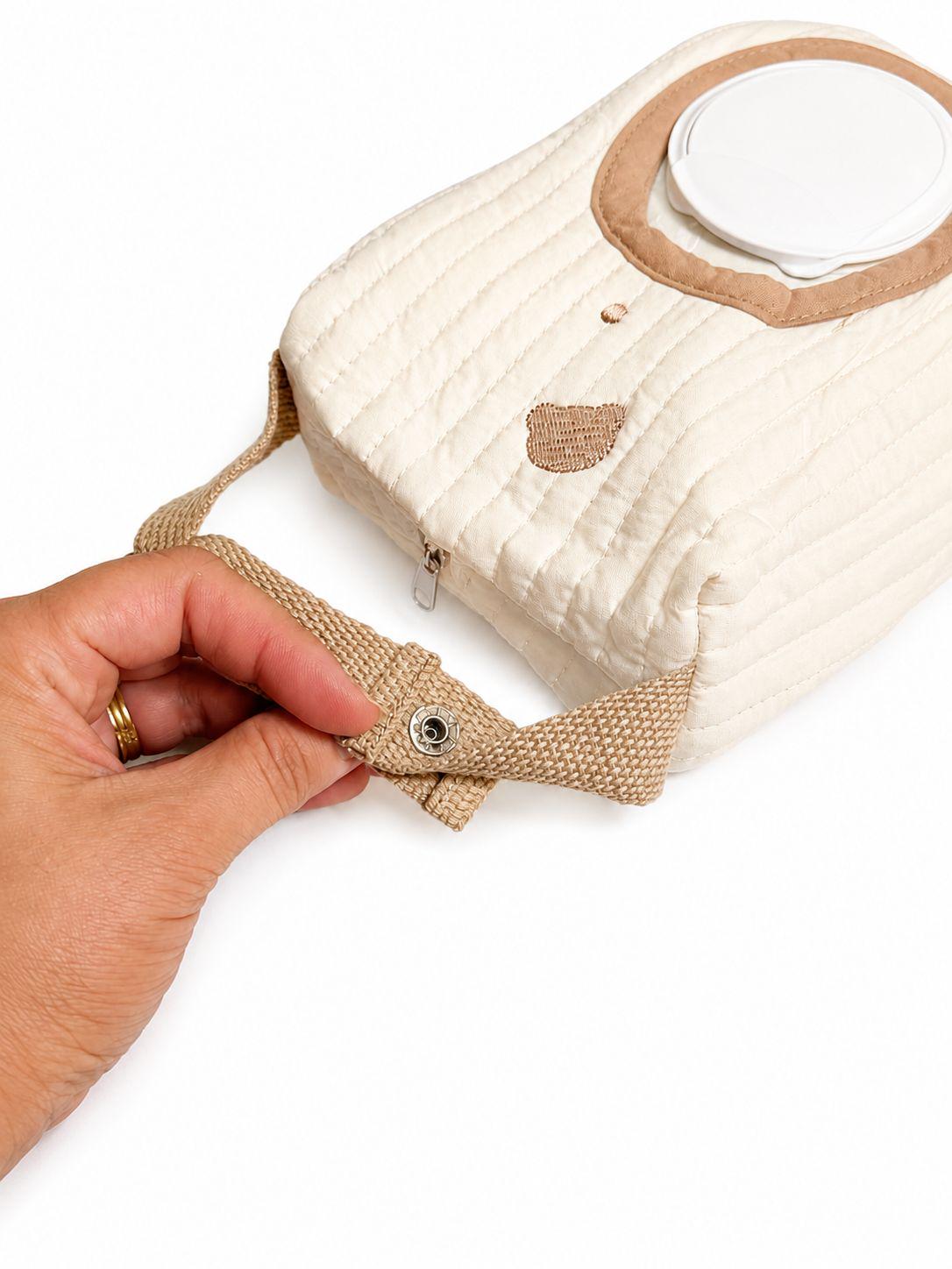 Quilted Wipes Pouch — Bear Print Baby Wipe Holder