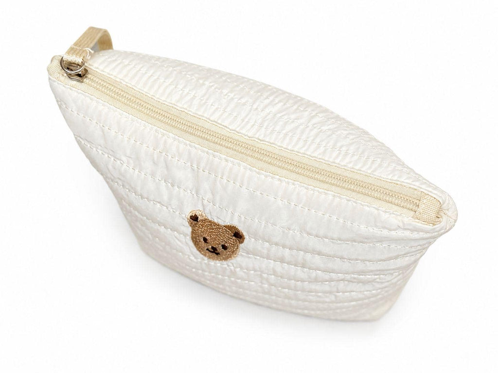 Quilted Teddy Bear Pouch — Baby Diaper Bag Organizer