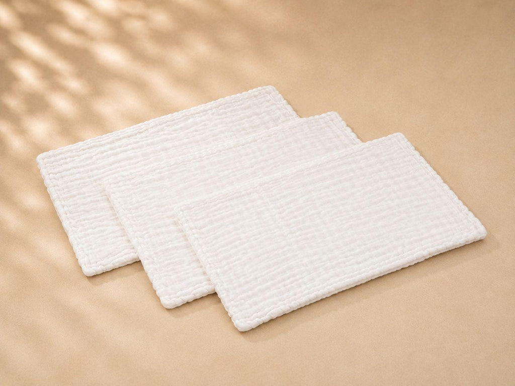 Muslin Burp Cloth Set | Ultra Soft Cotton Baby Essentials, Newborn Feeding Clths