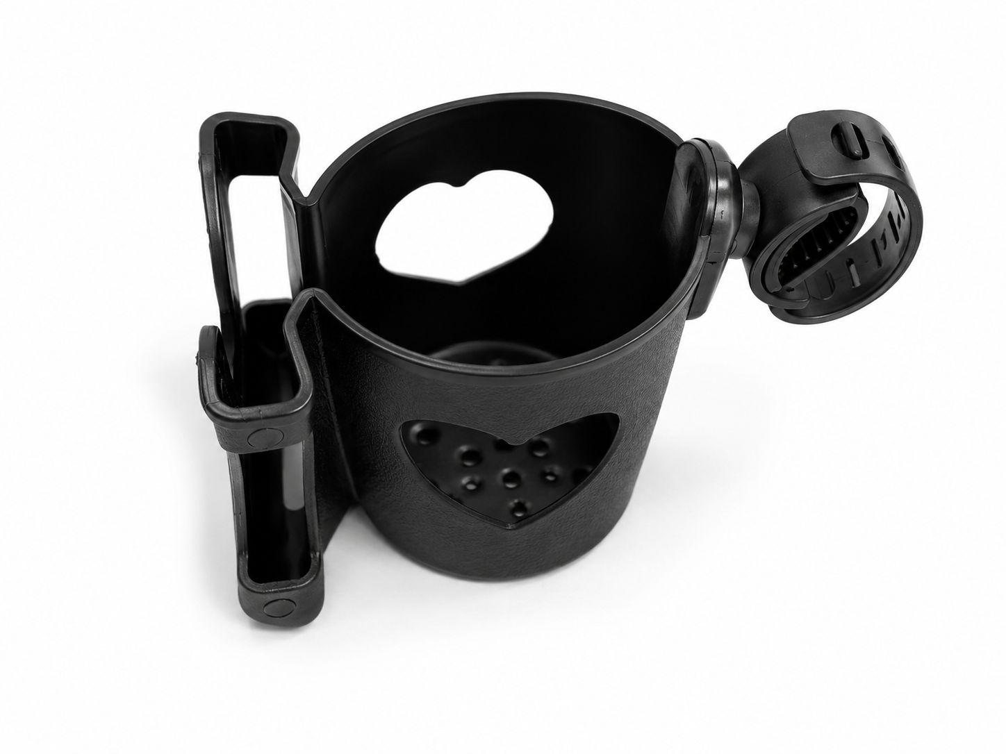 Stroller Cup Holder — Universal Fit with Heart Cutout Design